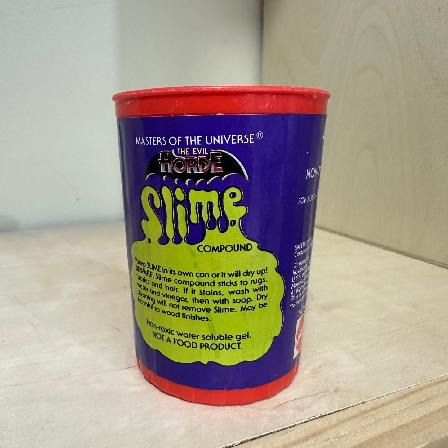 Vintage MOTU Horde Slime Pit Empty Can Collectible Toy He-Man