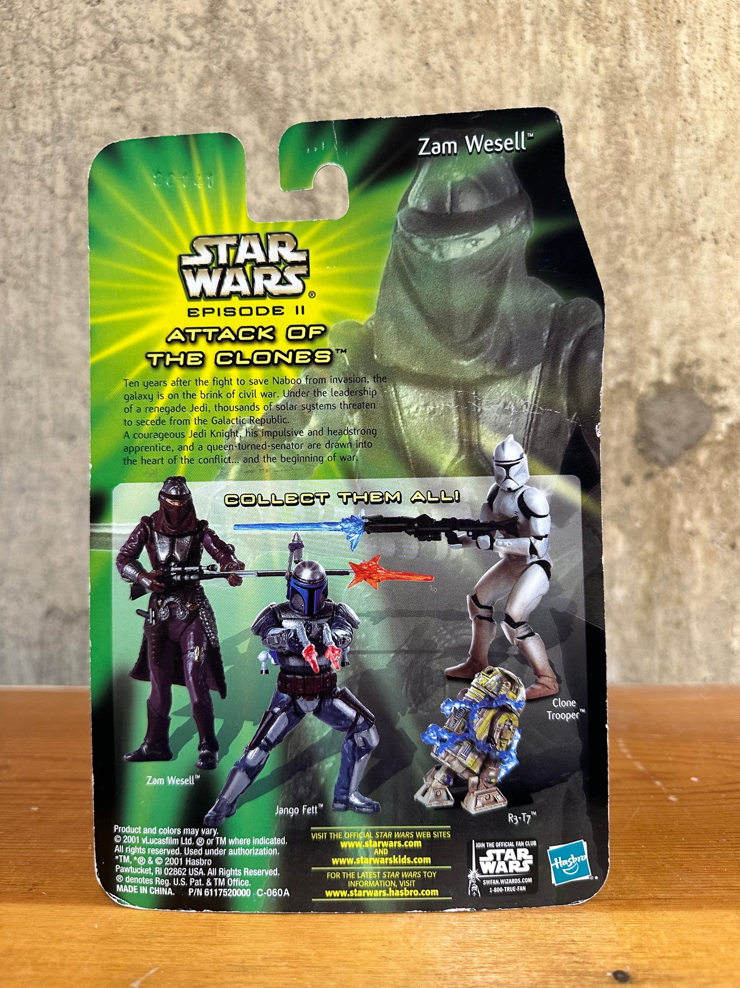 Zam Wesell Star Wars AOTC EP2 3.75” Sealed Action Figure Toy