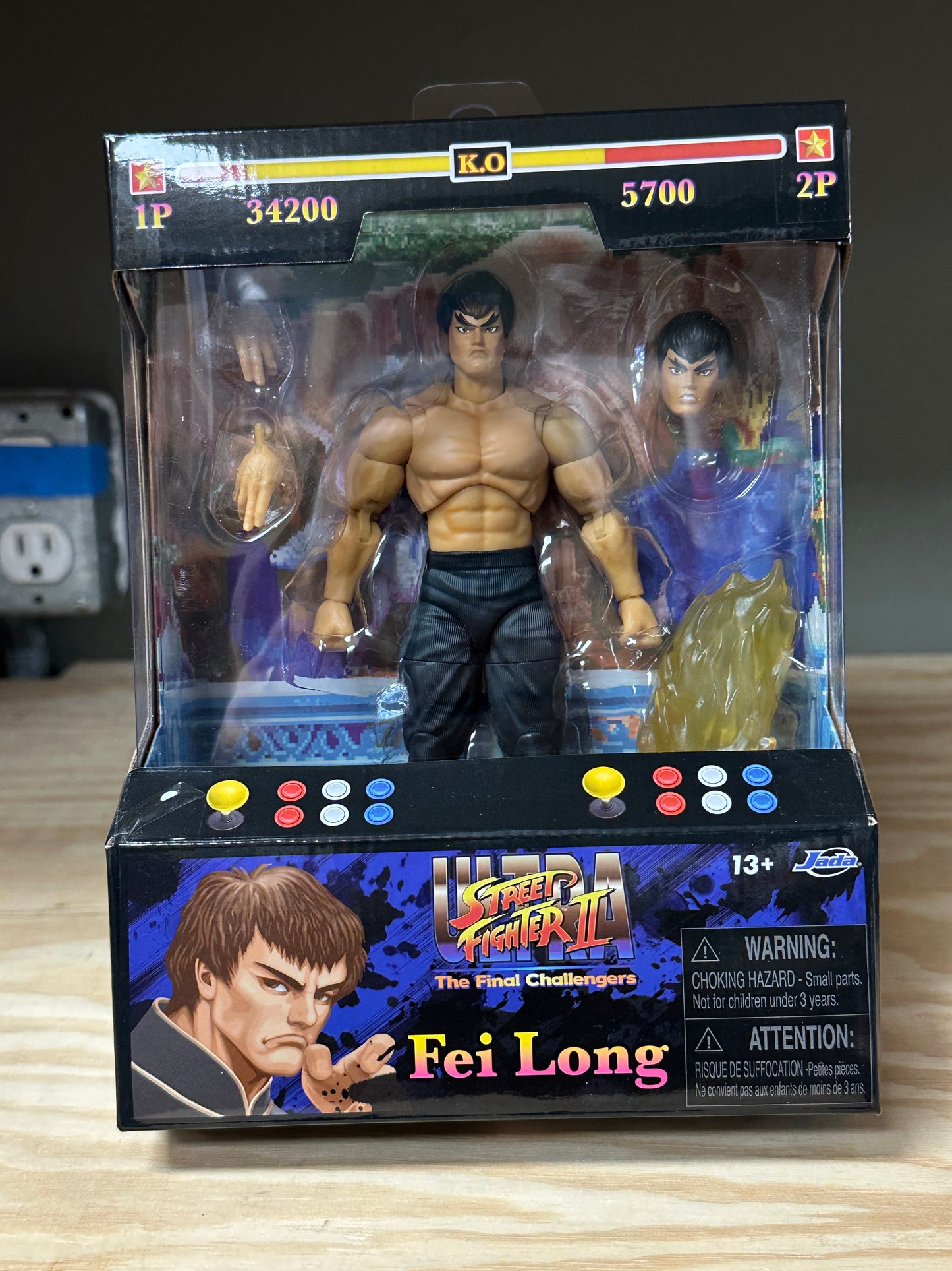 Street Fighter 2 Final Challengers Fei Long Sealed Action Figure Toy Jada Capcom