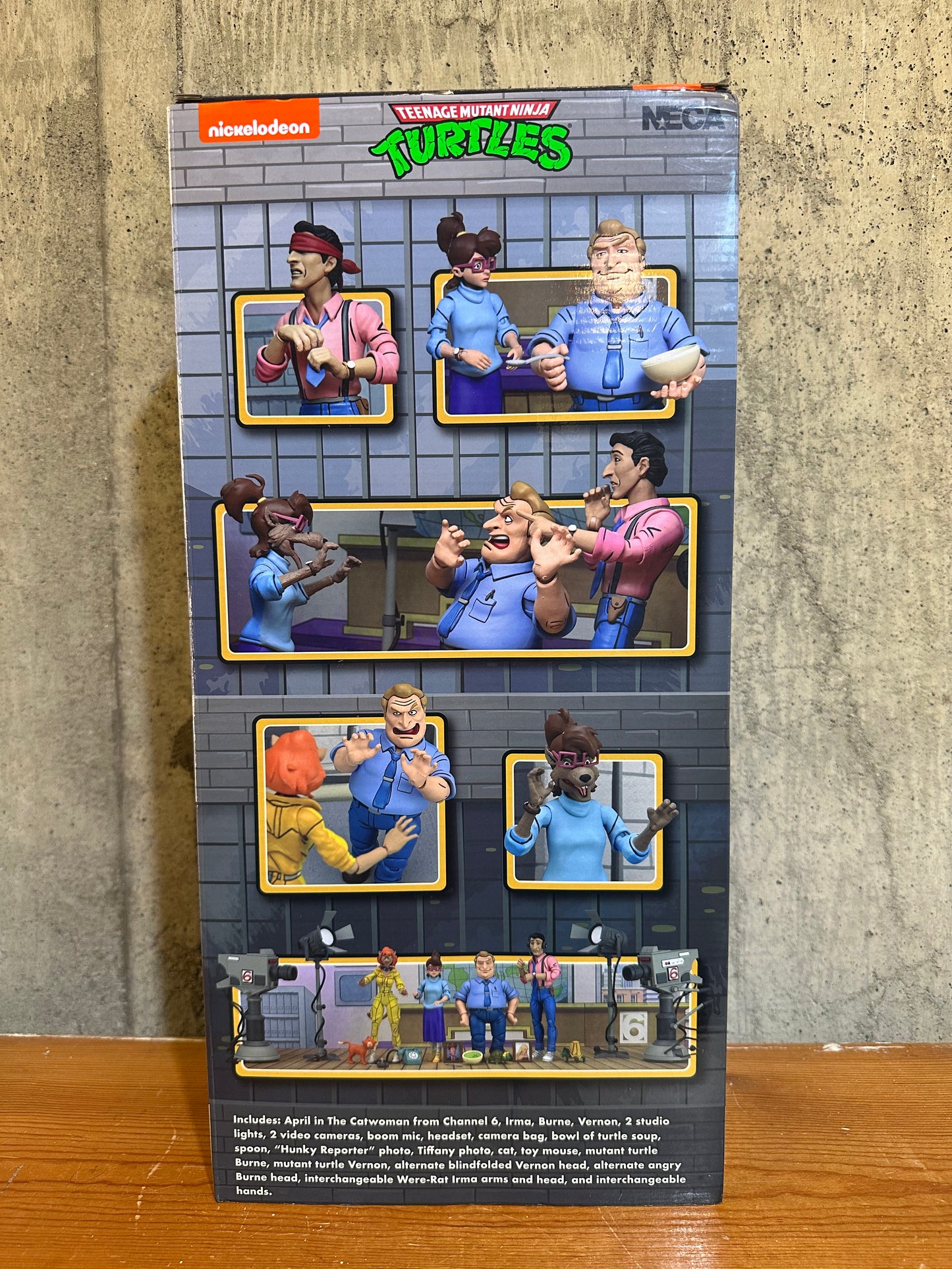 NECA TMNT SDCC 2021 Exclusive CHANNEL 6 Newsroom 4 pack BUNDLE