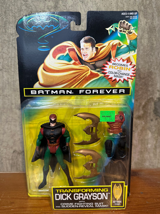 Batman Forever Transforming Dick Grayson Robin Action Figure Toy Sealed DC Comics 1995