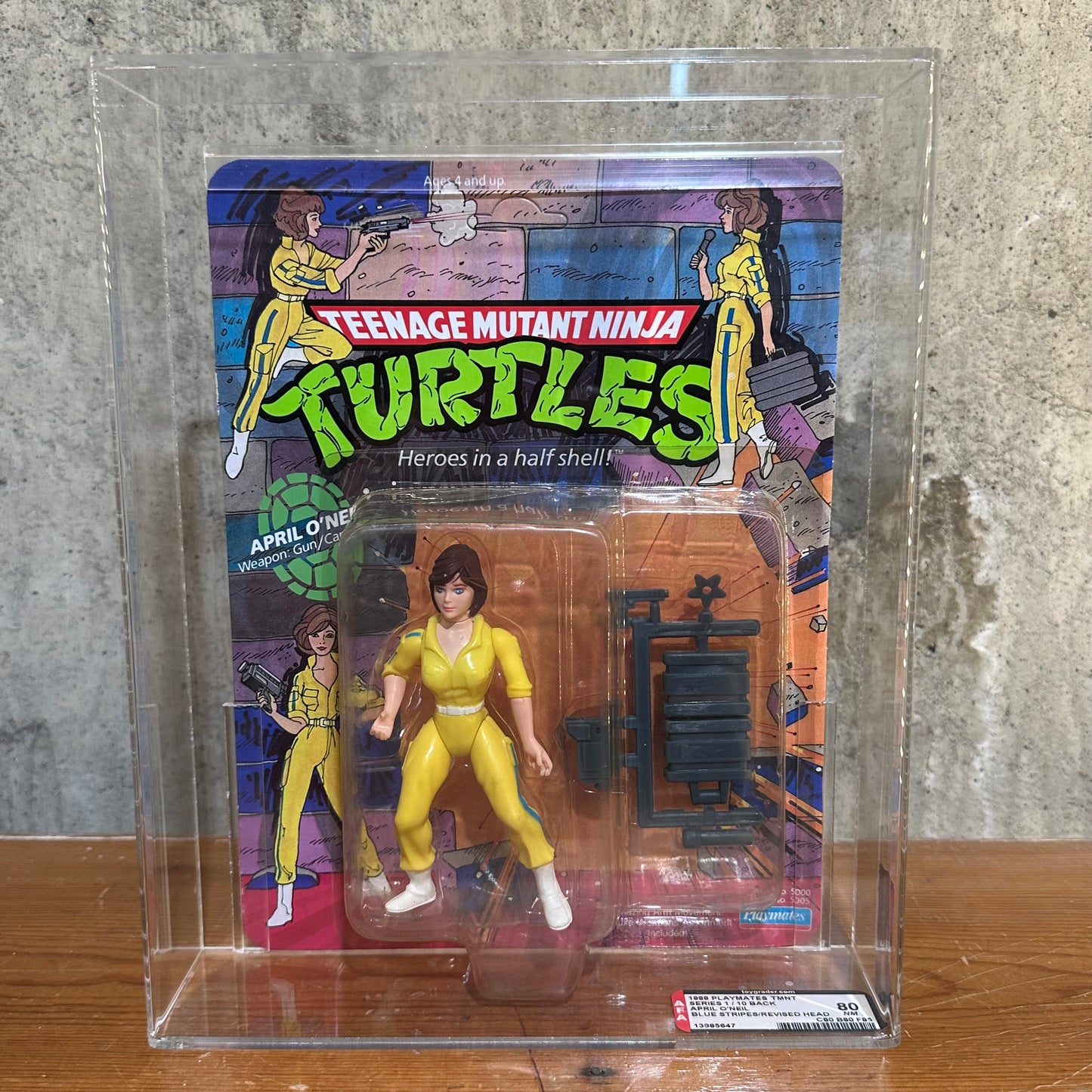 April O’Neil TMNT 1988 MOC AFA 80 Grade Ninja Turtles Action Figure Toy