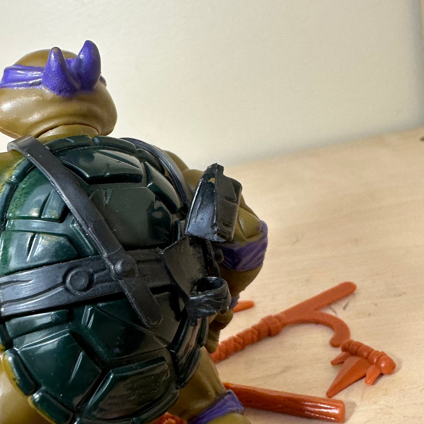 1988 TMNT Hard Head Donatello Complete Action Figure Broken Belt