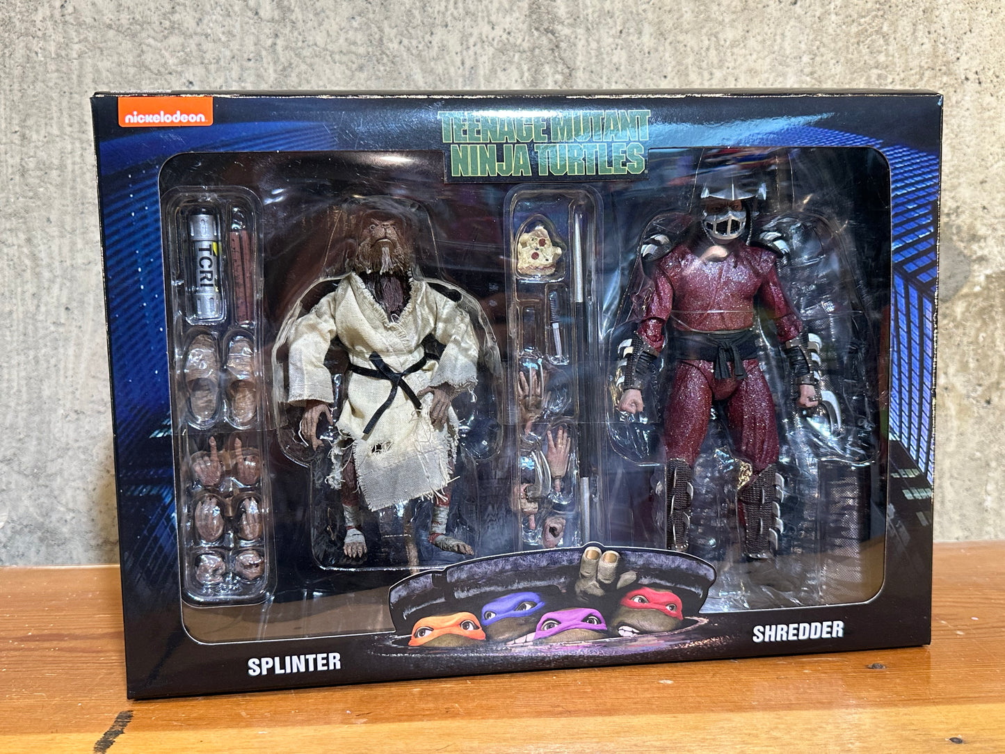 NECA Teenage Mutant Ninja Turtles Movie Splinter Shredder 2-Pack Figures New