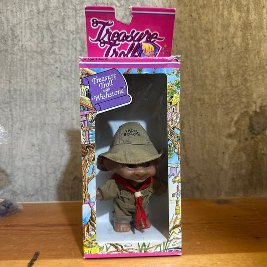 Scout Troll Treasure Trolls Sealed Damaged Box Ace Novelty 90’s Toys Boy Scouts