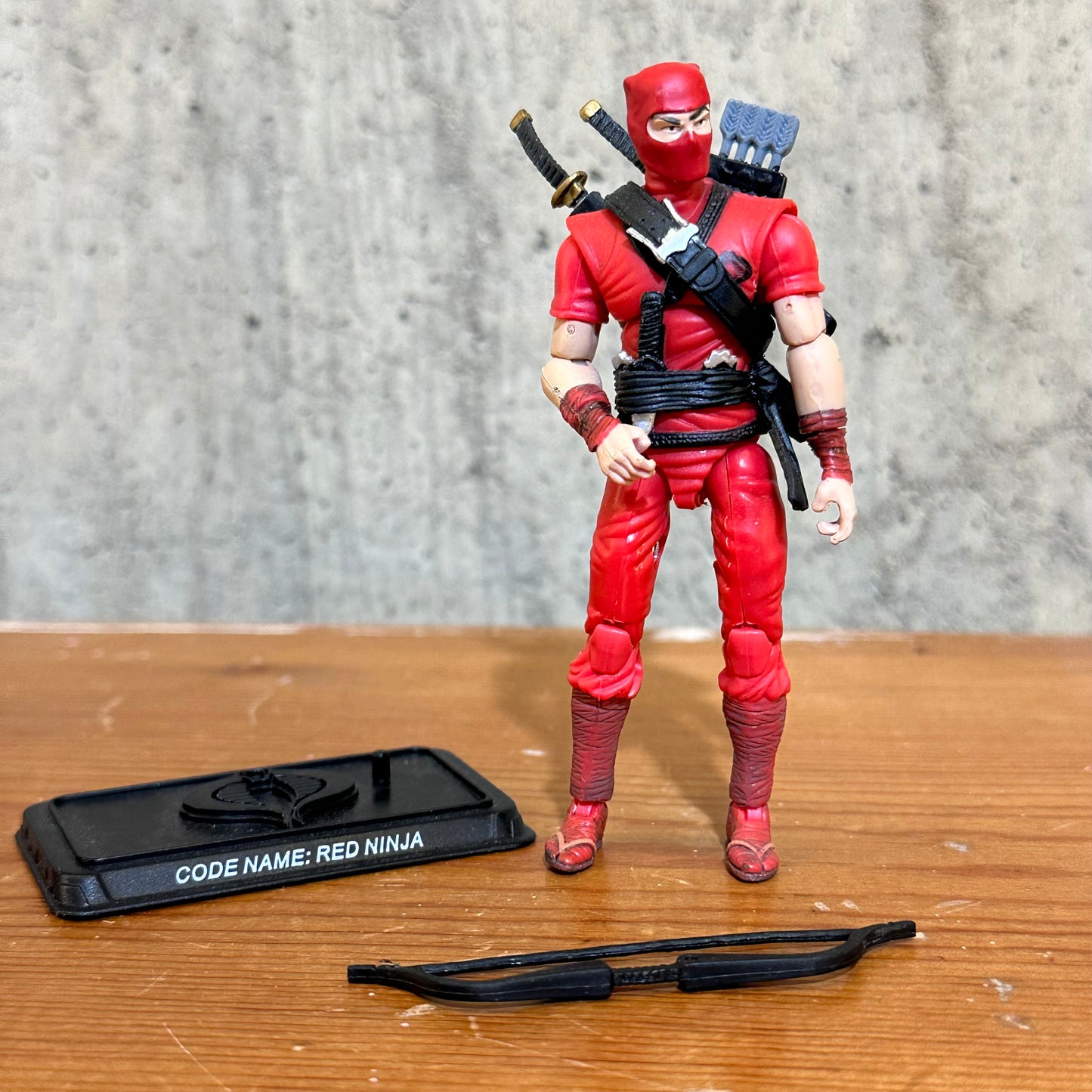 Red Ninja 25th Anniversary GI Joe Incomplete Action Figure Toy