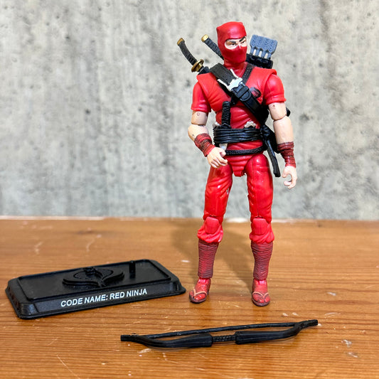 Red Ninja 25th Anniversary GI Joe Incomplete Action Figure Toy