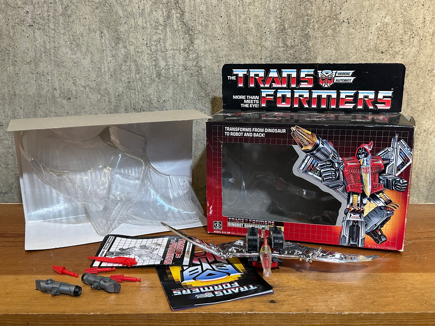 Swoop Mint Complete in Box G1 1985 Transformers Dinobot Autobot