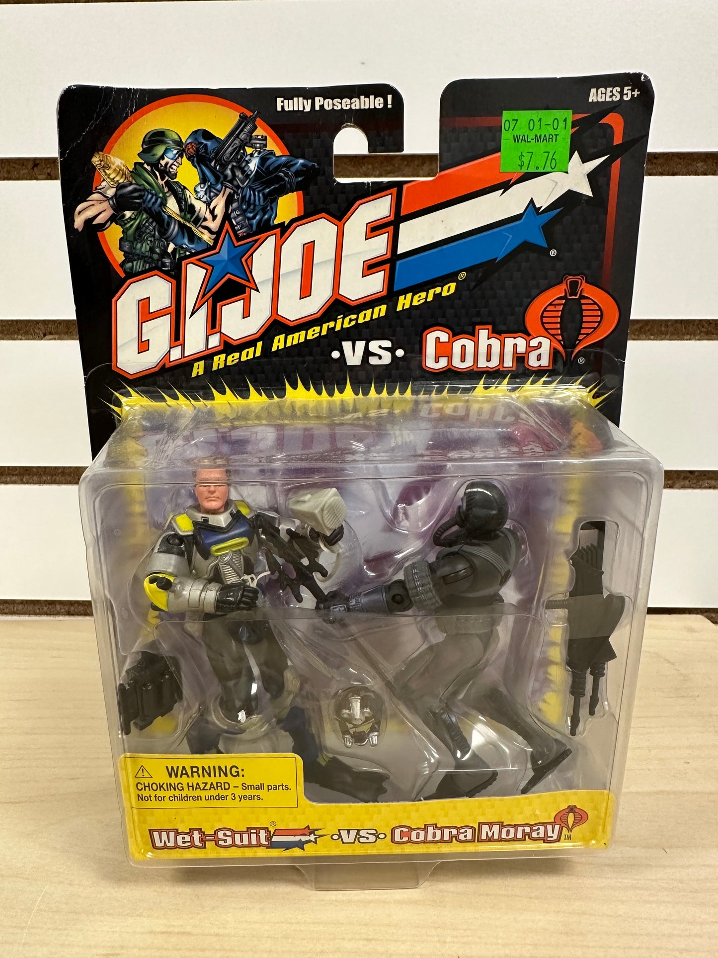 Wet-Suit and Cobra Moray GI Joe 2-Pack Action Figure Toy Sealed on Card