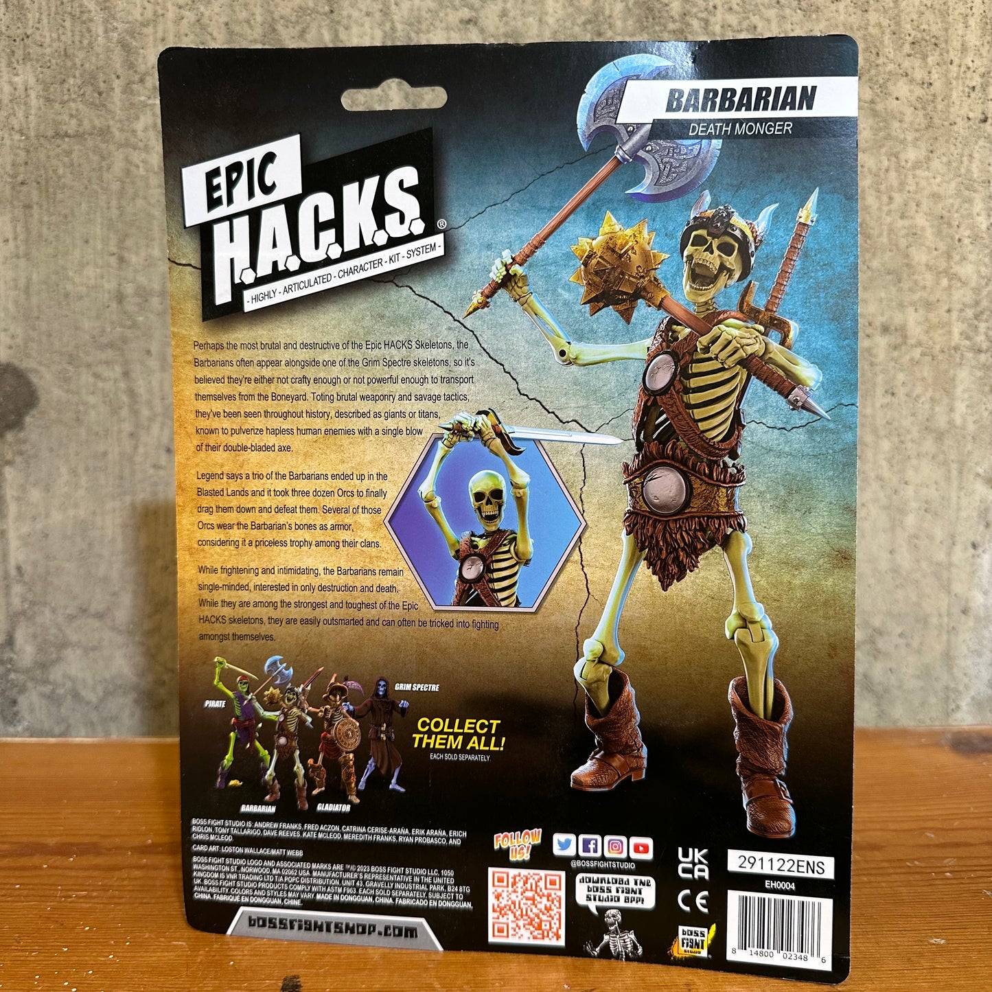 Boss Fight Studios Epic Hacks Barbarian Death Monger 1:12 Scale NEW