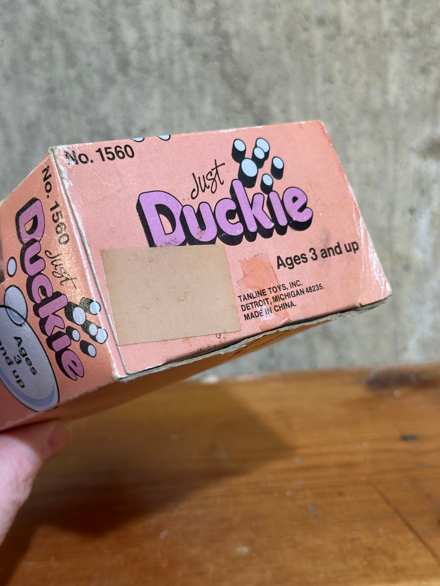 Duckie 6” Baby Doll Tan Line Toys 80’s Unused in Box