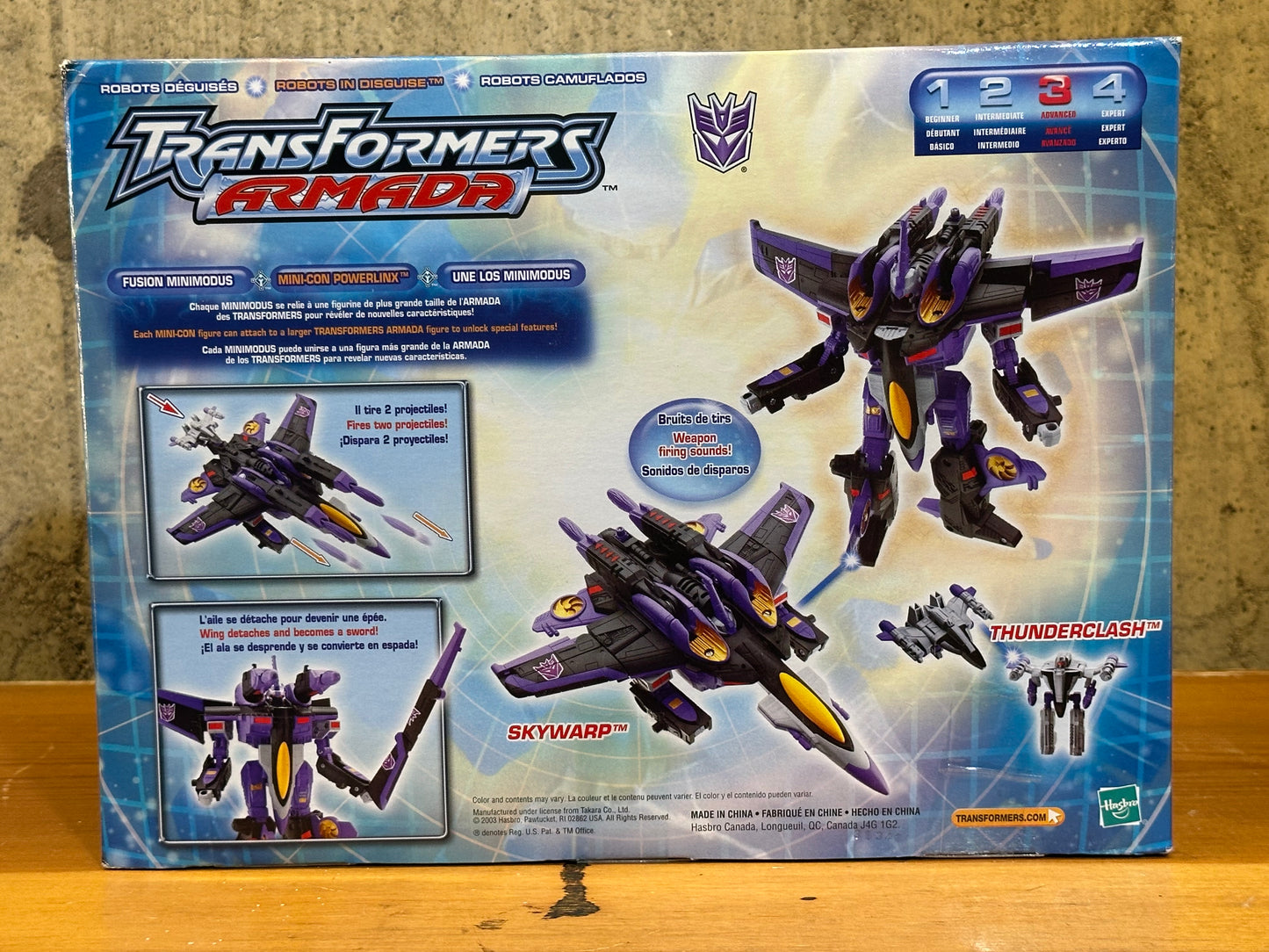 Skywarp Transformers Armada Sealed Decepticon Action Figure Robot Toy