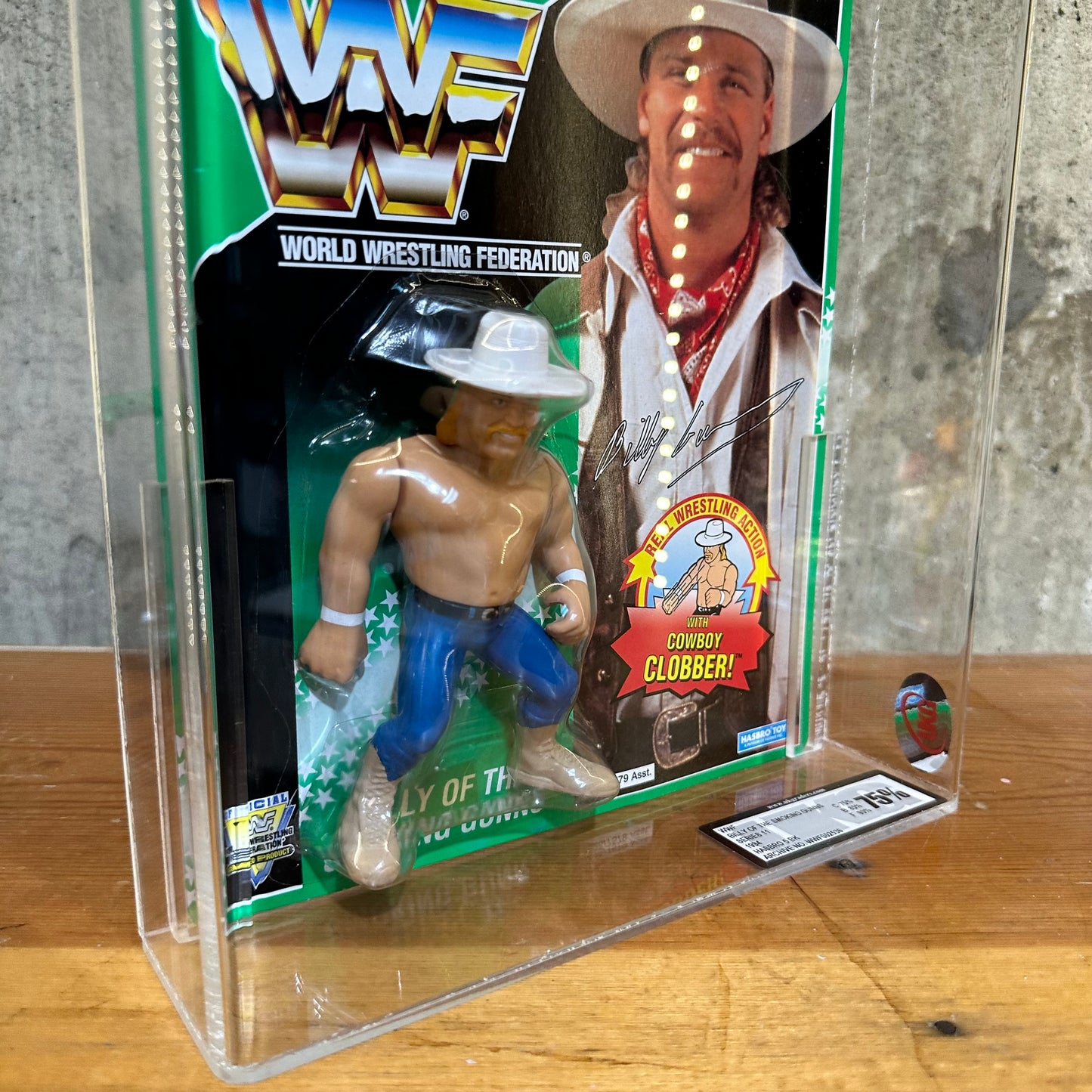 Billy Gunn Smoking Gunns Hasbro Series 11 Green Card UKG Graded 75 Sealed Wrestling Action Figure Toy WWE WWF