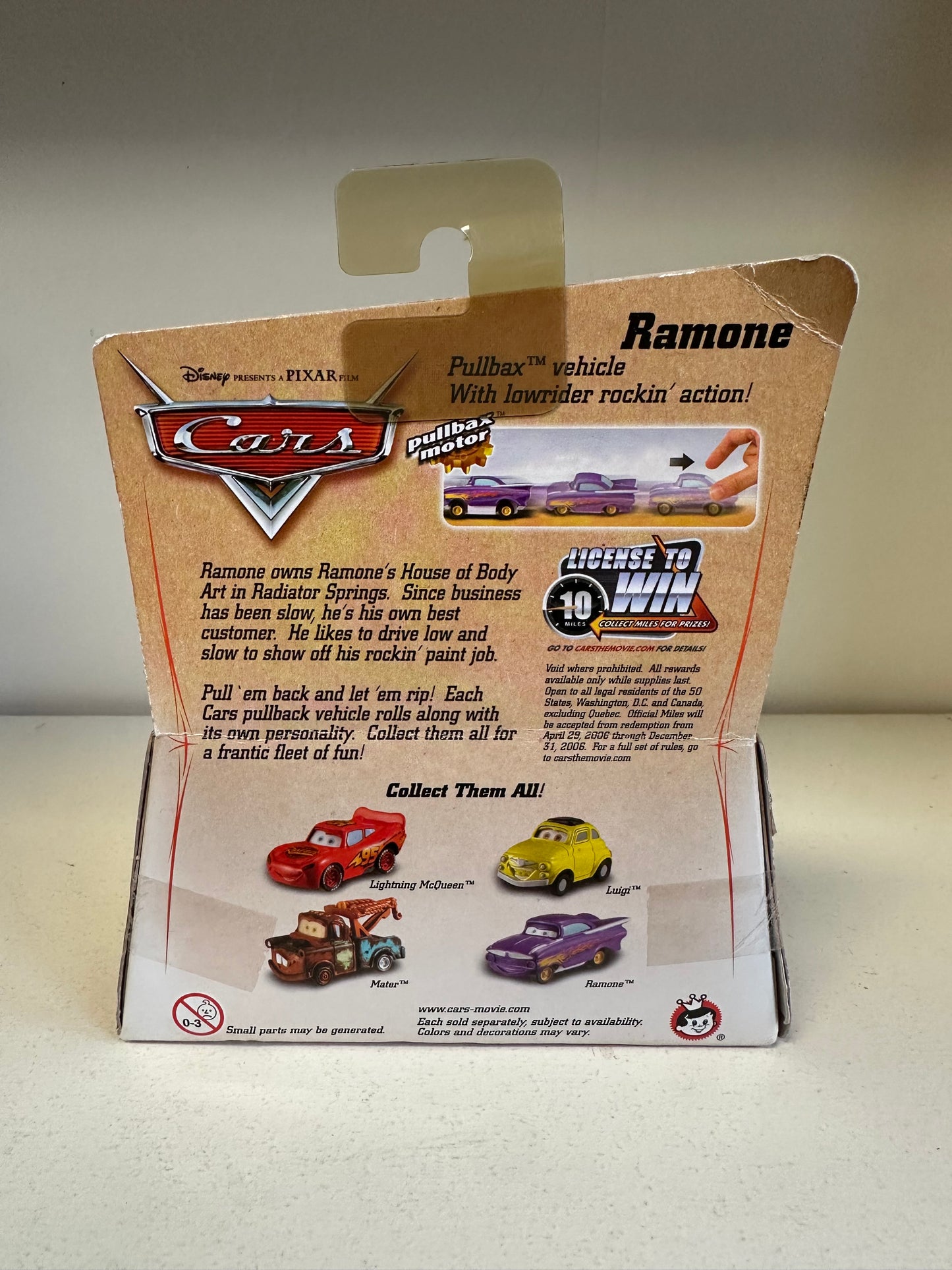 Disney Pixar Cars Ramone Pullbax Motor Sealed Package