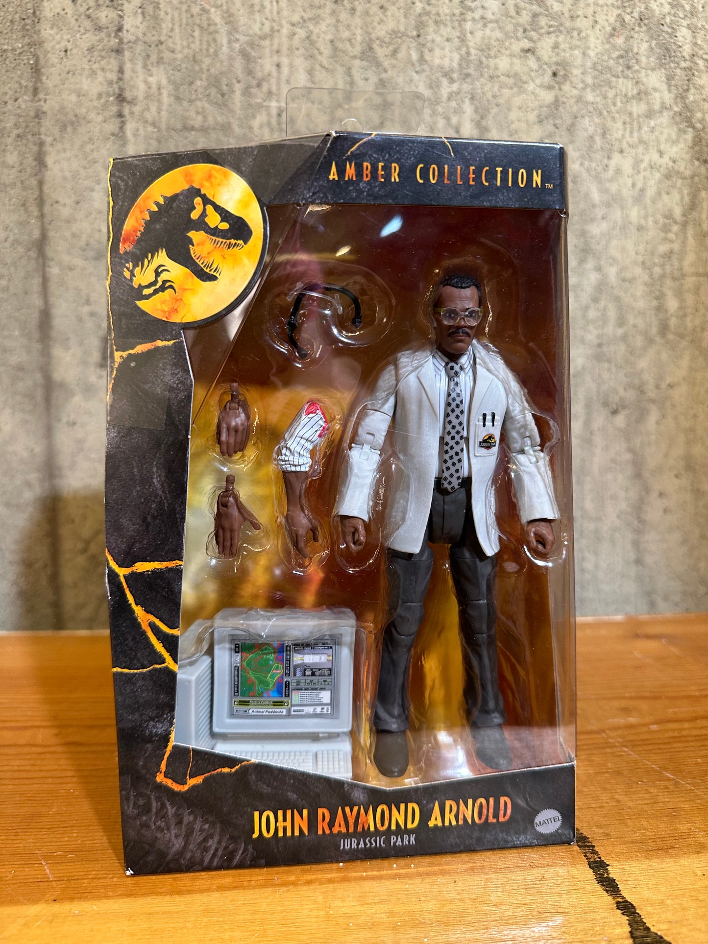 Jurassic Park Amber Collection JOHN RAYMOND ARNOLD 6" Action Figure Mattel 2020