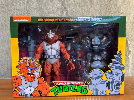 TRICERATON INFANTRYMAN ROADKILL RODNEY TMNT NINJA TURTLES ANIMATED NEW Neca