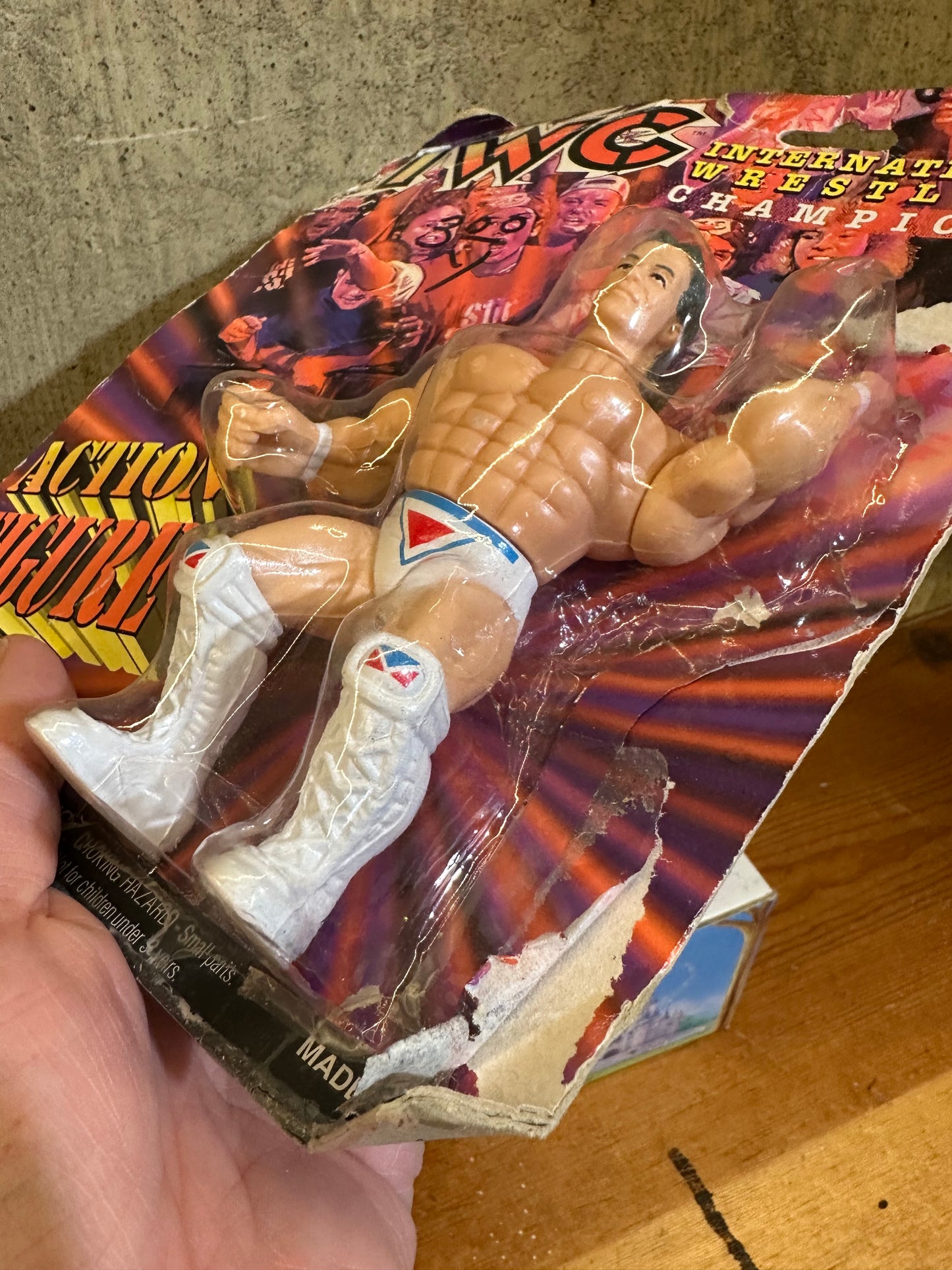 IWC Mannix KO Wrestling Action Figure Toy Mostly Sealed WWE WWF