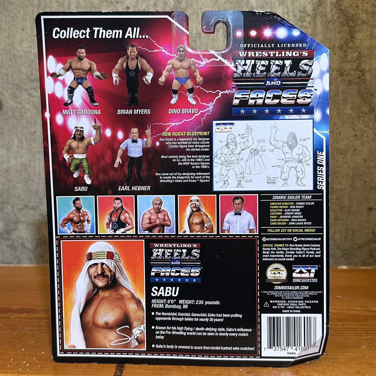 Sabu Heels and Faces GREEN Zombie Sailor ZST Figure WWE WWF ECW AEW Hasbro