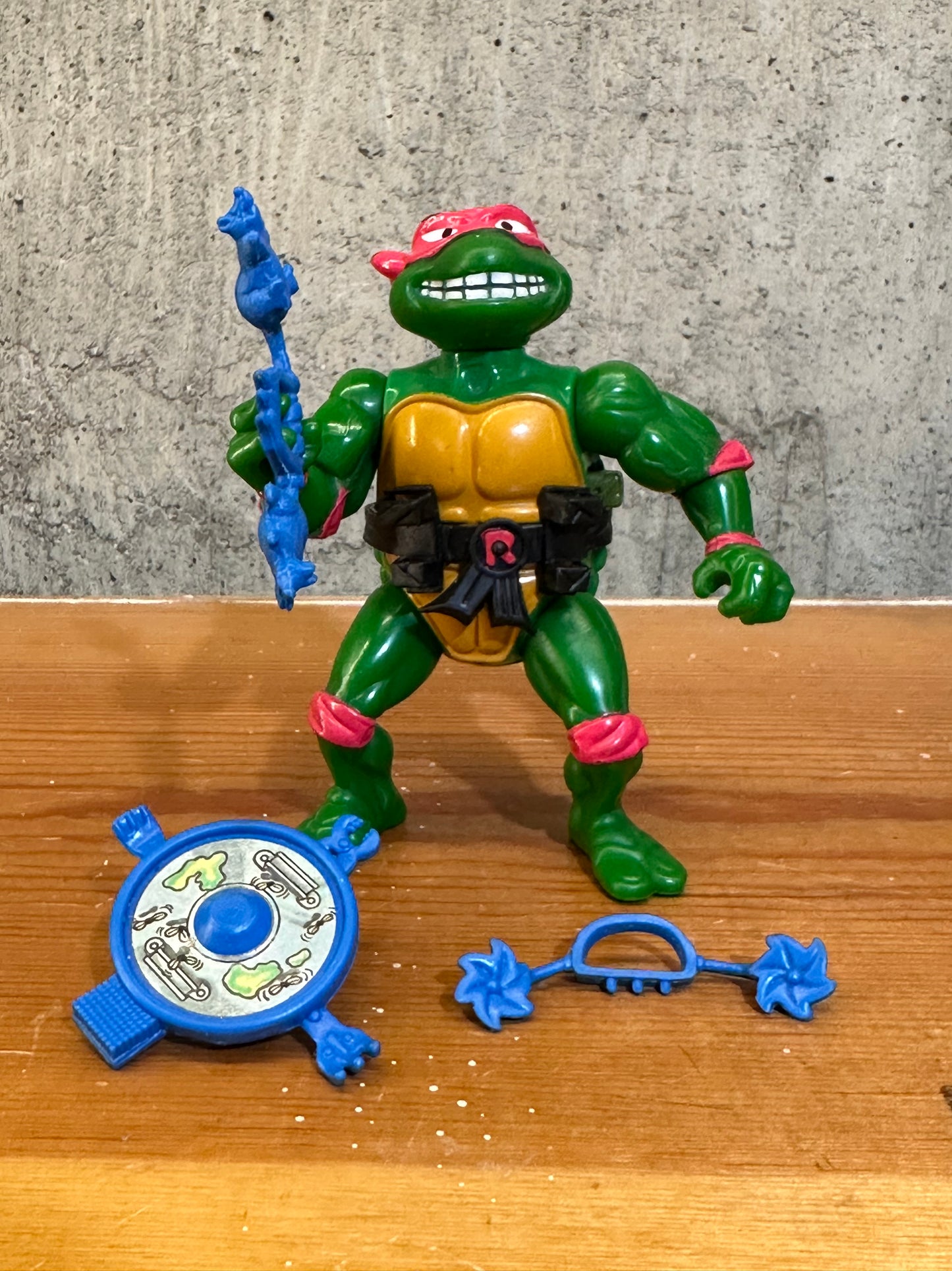 Wacky Action Raphael TMNT Complete Vintage Ninja Turtles Action Figure Toy