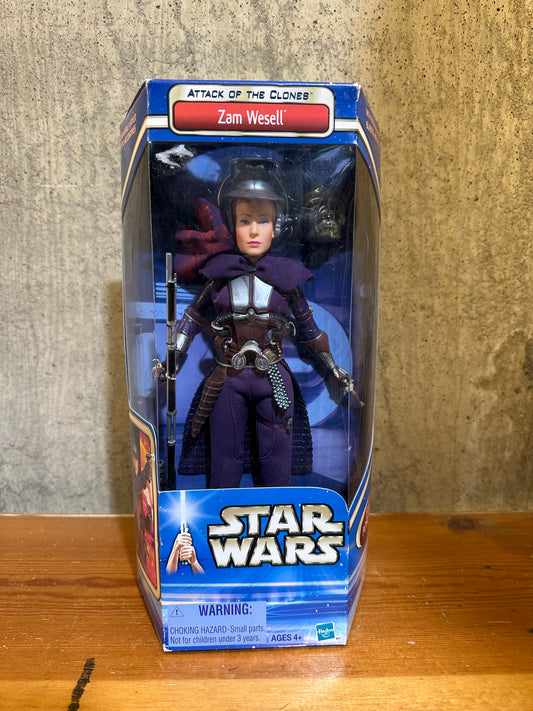 Zam Wesell 12” Star Wars ATOC Doll Sealed Box 2002