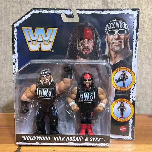WCW NWO Mattel Retro Hollywood Hogan Syxx Action Figures WWE Set Pro Wrestling WWF