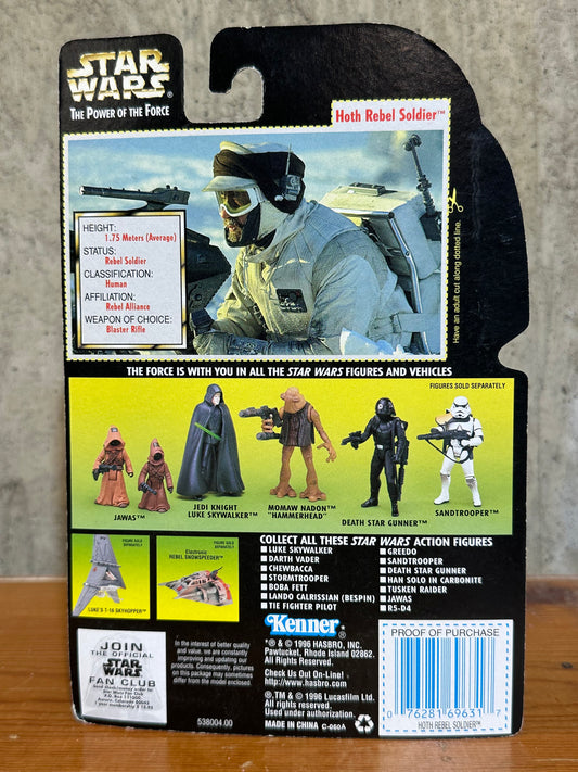 Hoth Rebel Soldier Star Wars 3.75” 1996 POTF2 Action Figure Toy