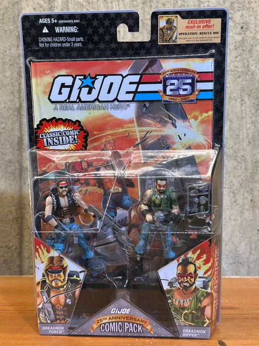 GI Joe 25th Anniversary Comic Pack Dreadnok Torch & Ripper Sealed - BRAND NEW