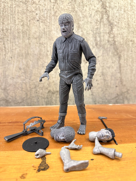 Wolfman Neca B&W Complete Loose Action Figure Toy