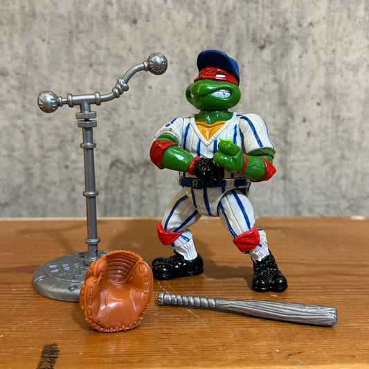 Grand Slammin’ Raph TMNT Vintage Ninja Turtles Complete Action Figure Toy