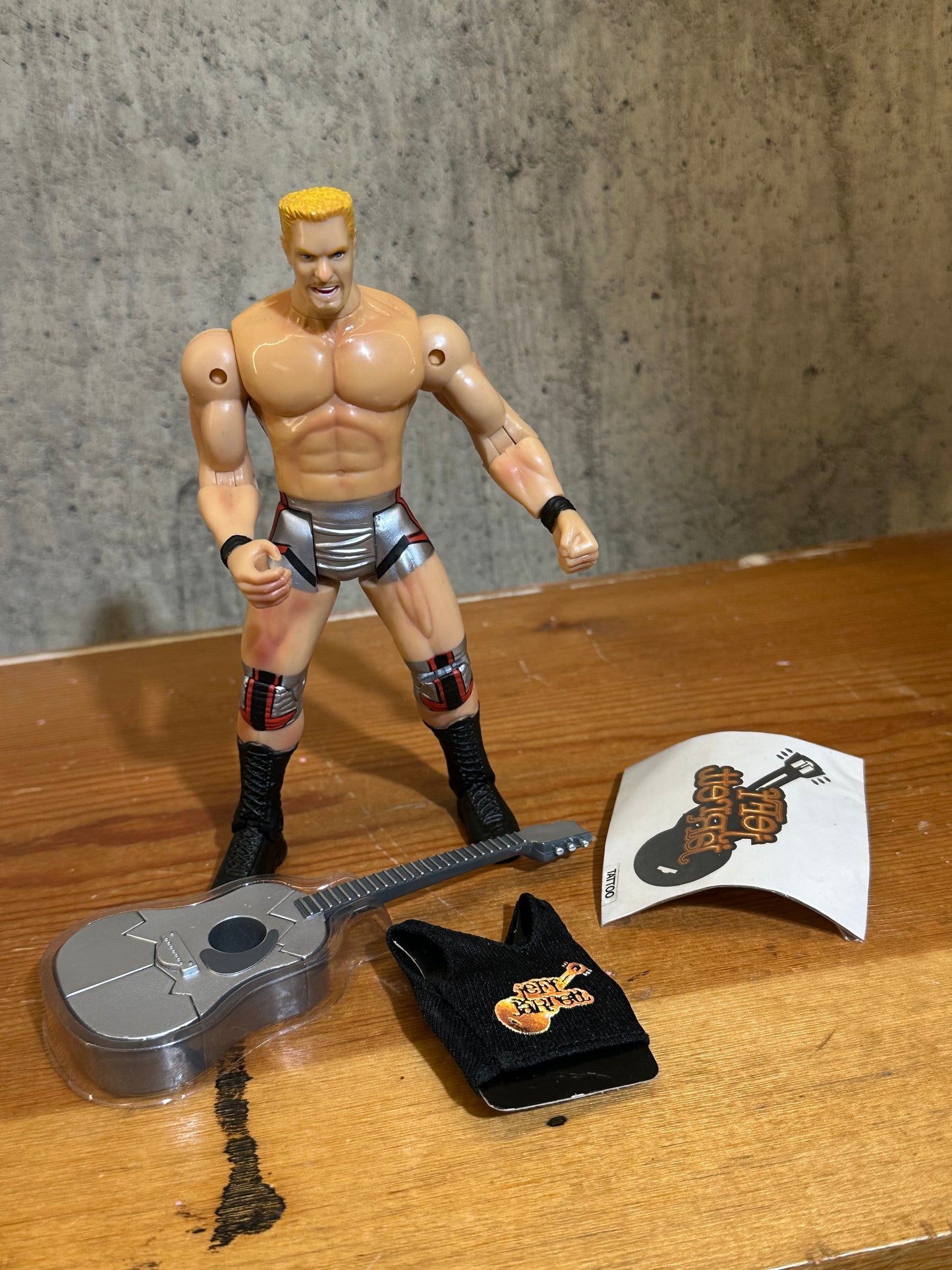 Jeff Jarrett WCW TNT T-Shirts 'n Tattoos Action Figure Complete WWF WWE