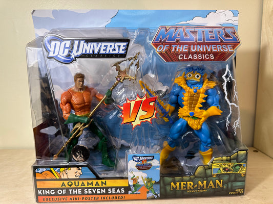 DC Comics Universe VS MOTU Aquaman Vs Mer-Man MOTUC Sealed Action Figure 2-Pack