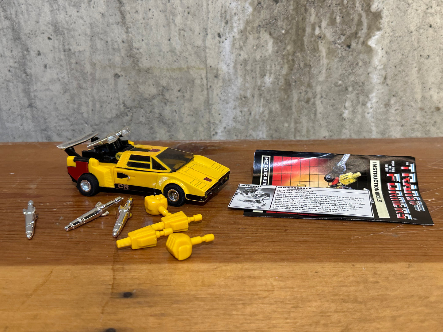 Sunstreaker Complete G1 Transformers Vintage 80’e Hasbro Robot Toy Autobot