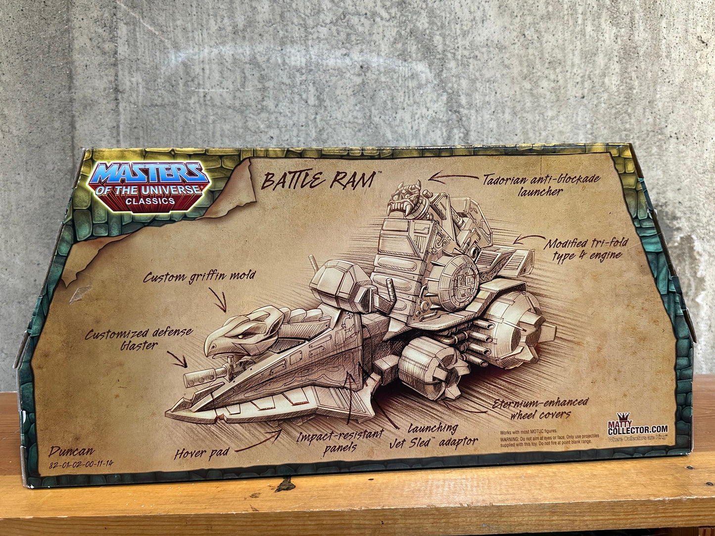 Battle Ram MOTUC Masters Of The Universe Classics 6" New MIP Man At Arms MOTU