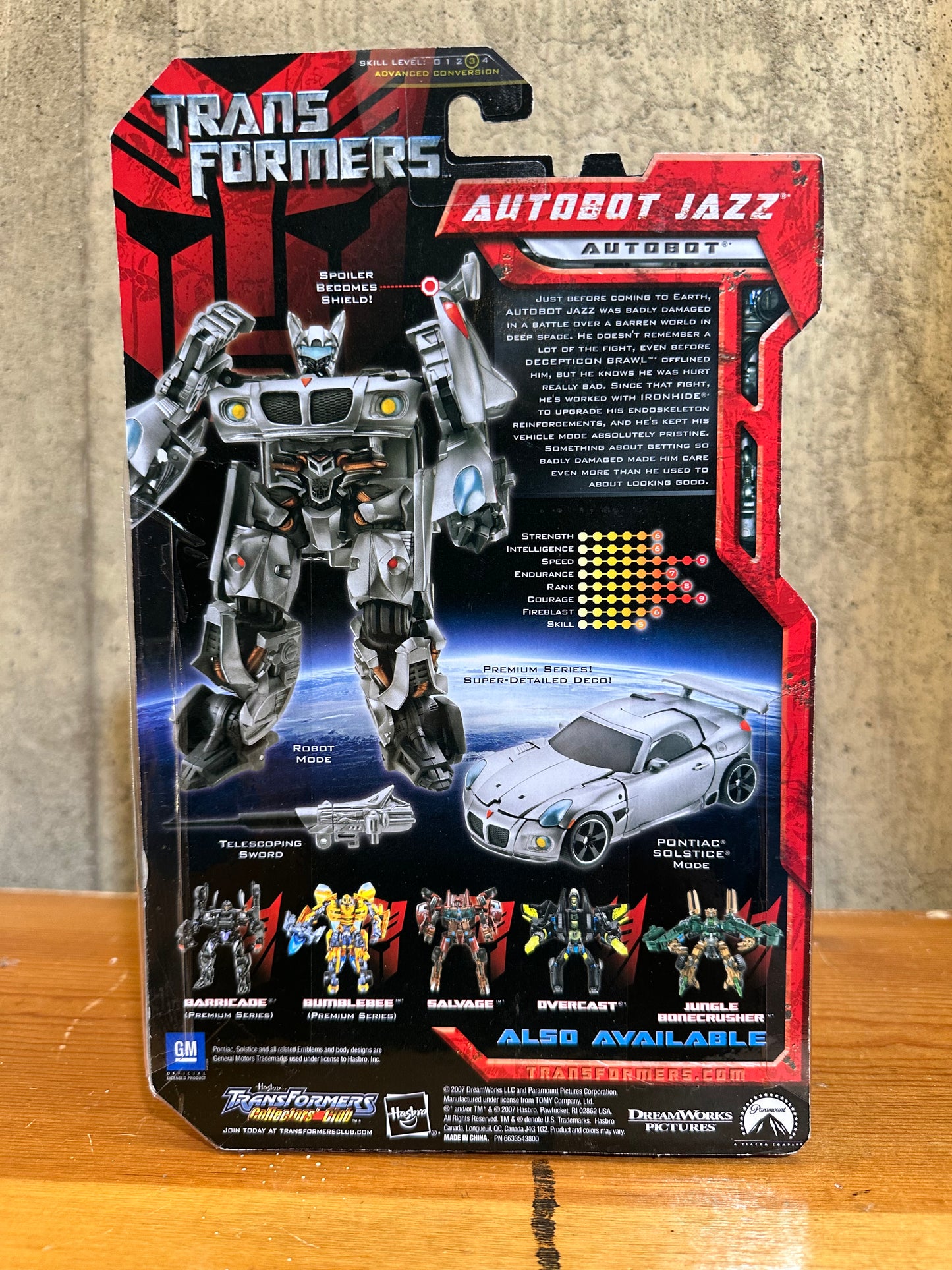 Autobot Jazz Movie Transformers MOC Platinum Edition Deluxe Class
