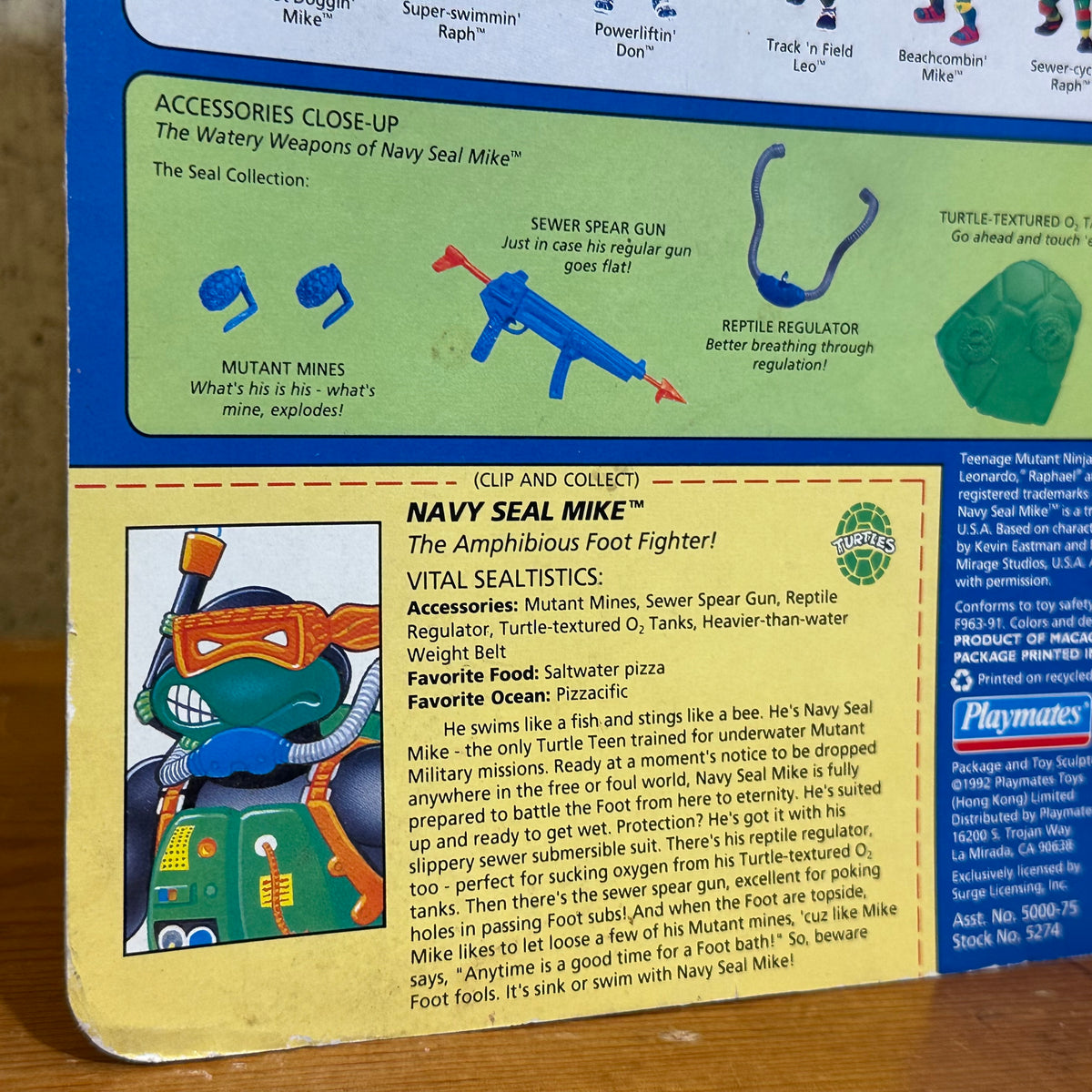 Navy Seal Mike TMNT Mutant Military 2 Sealed Unpunched MOC Ninja Turtles Action Figure Toy