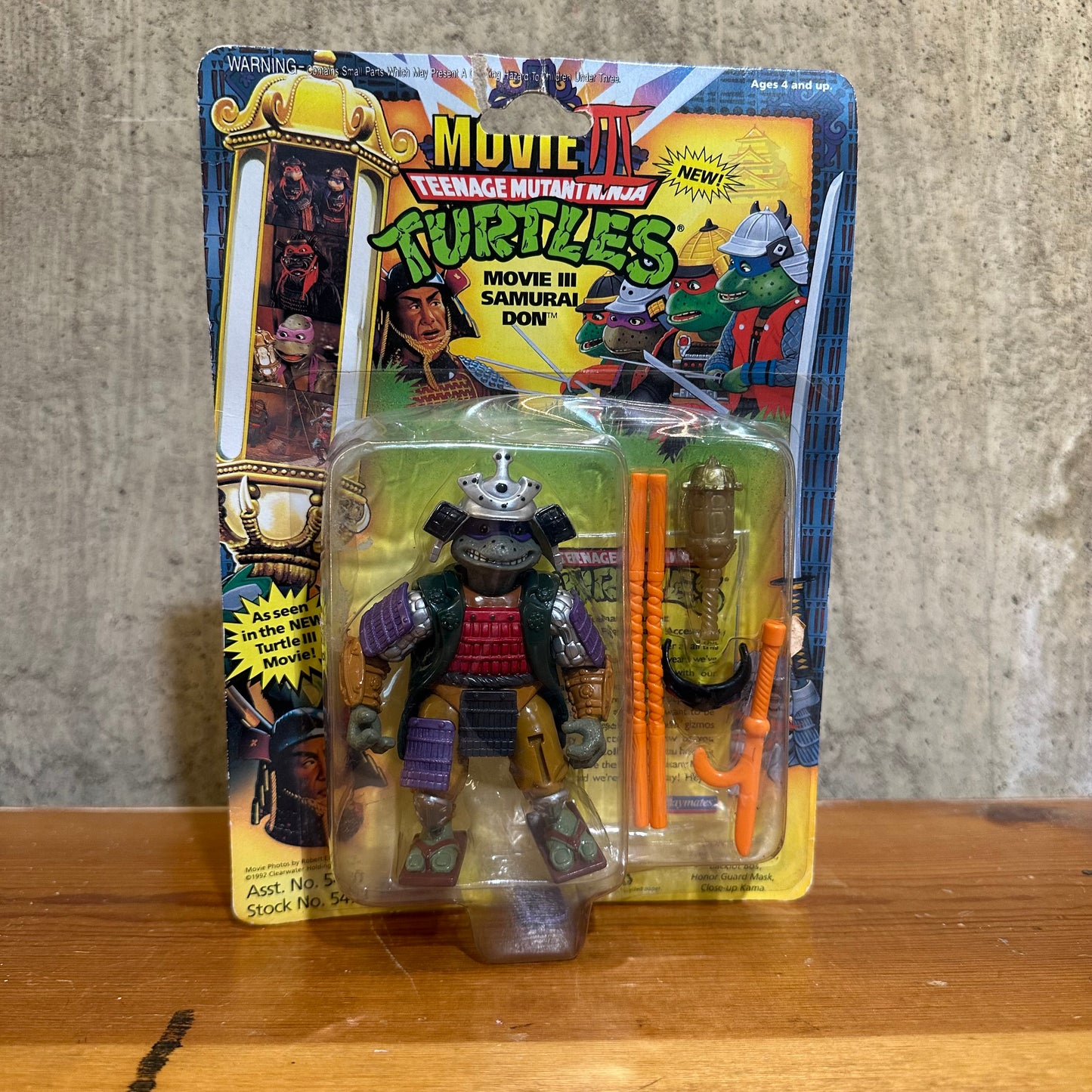 Donatello TMNT Movie 3 Ninja Turtles Action Figure MOC Rough Condition