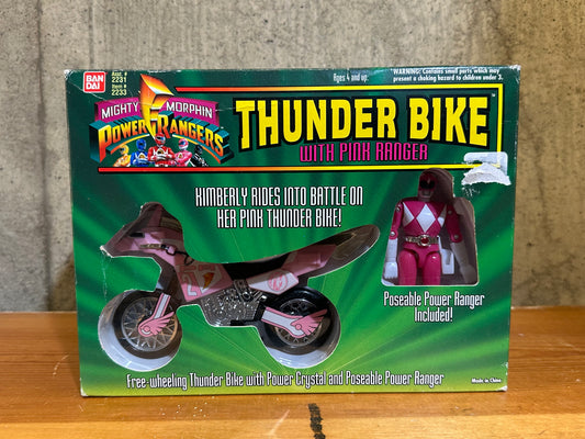 Thunder Bike with Pink Ranger MMPR Vintage Sealed Vehicle Set
