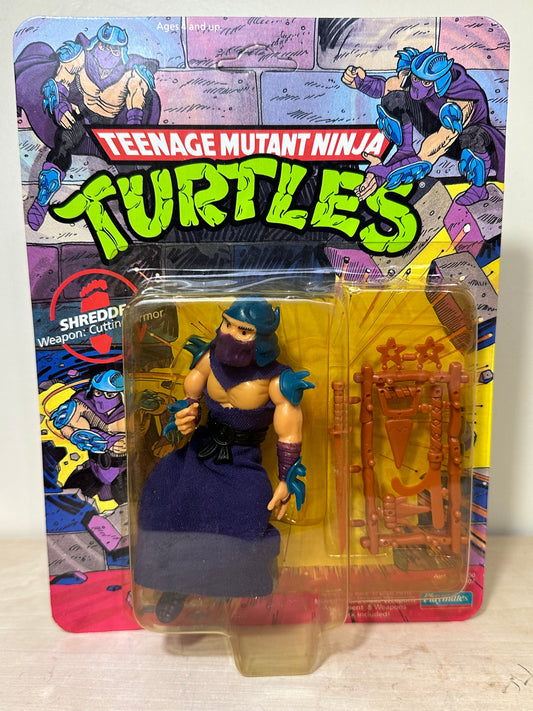 1990 44-Back TMNT Shredder MOC Vintage Ninja Turtles Action Figure Toy