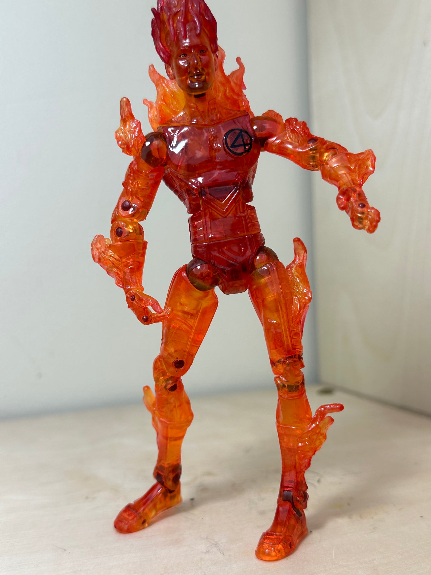 Marvel Clear Human Torch Action Figure Toy