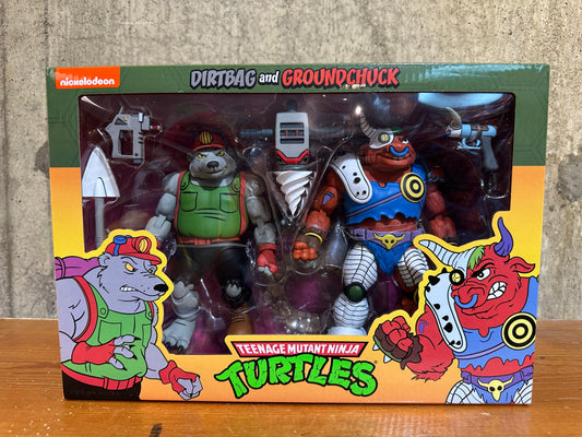Dirtbag & Groundchuck NECA TMNT Ninja Turtles Sealed Action Figure 2 Pack