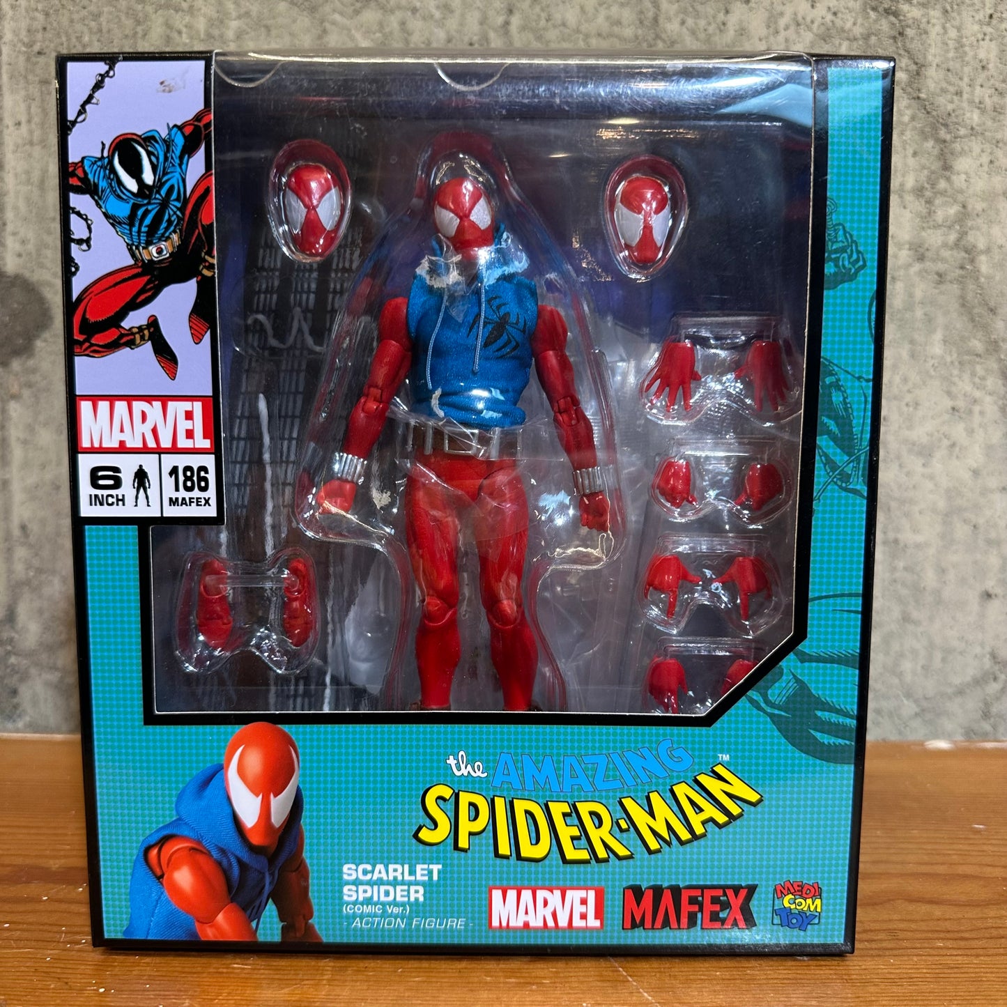 Scarlet Spider Mafex Amazing Spider-Man Comic Version Adtion Figure Sealed Marvel