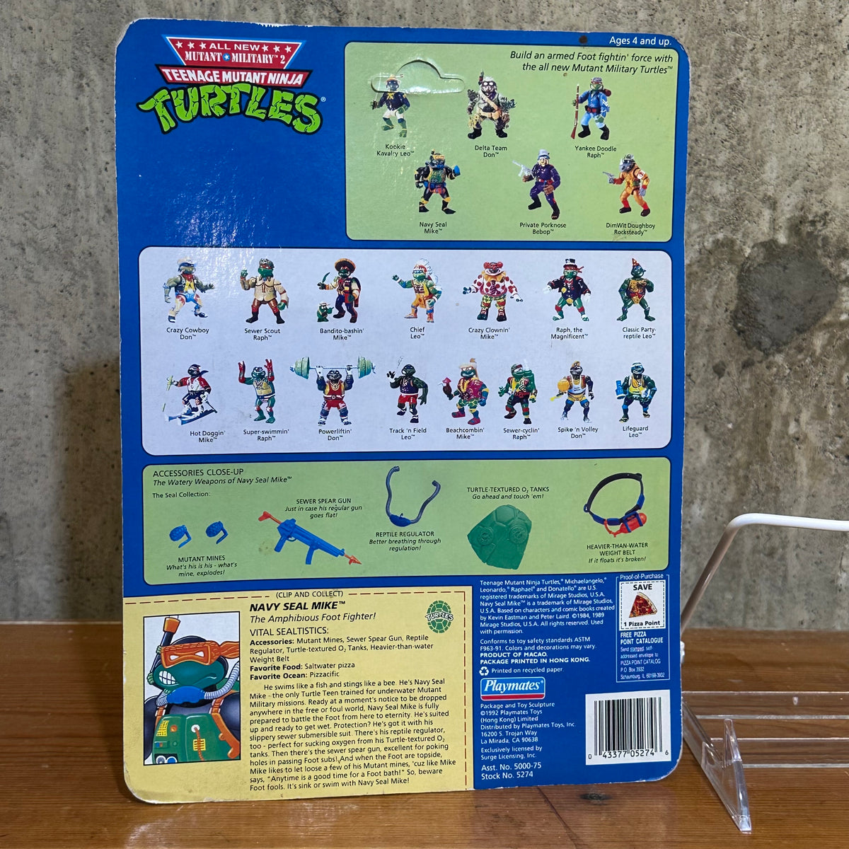 Navy Seal Mike TMNT Mutant Military 2 Sealed Unpunched MOC Ninja Turtles Action Figure Toy