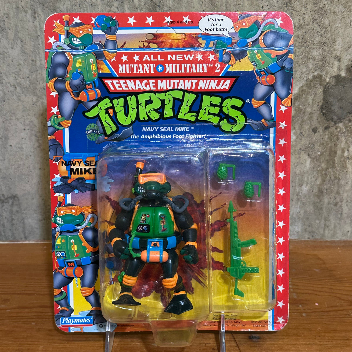 Navy Seal Mike TMNT Mutant Military 2 Sealed Unpunched MOC Ninja Turtles Action Figure Toy