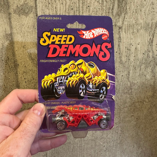 Double Demon Speed Demons Hot Wheels 1985 Monster Car Sealed on Card