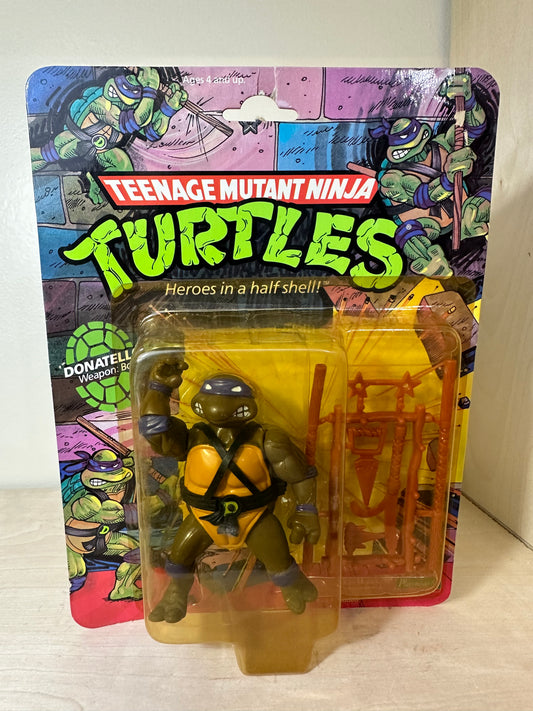1988 TMNT 10-Back Donatello Hard Head Vintage Ninja Turtles Action Figure Toy