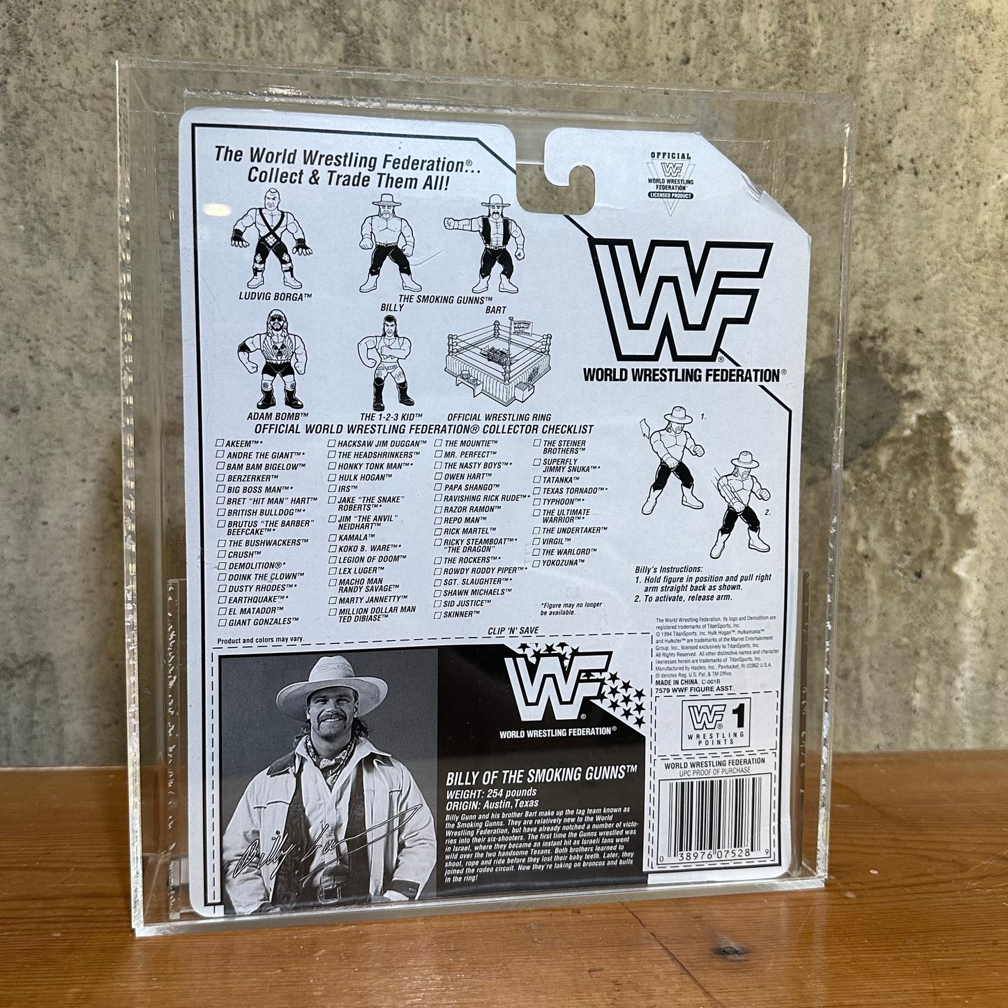 Billy Gunn Smoking Gunns Hasbro Series 11 Green Card UKG Graded 75 Sealed Wrestling Action Figure Toy WWE WWF