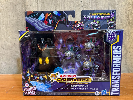 Transformers Cyberverse Battle For Cybertron Sharkticons Attack Fusion Flame
