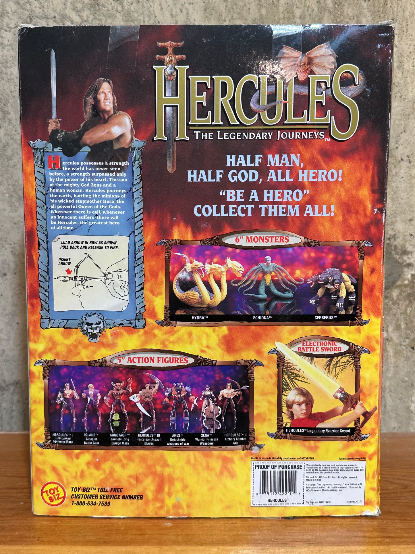 Hercules Kevin Sorbo Deluxe Edition 12” Action Figure Toy Sealed Toy Biz 1995