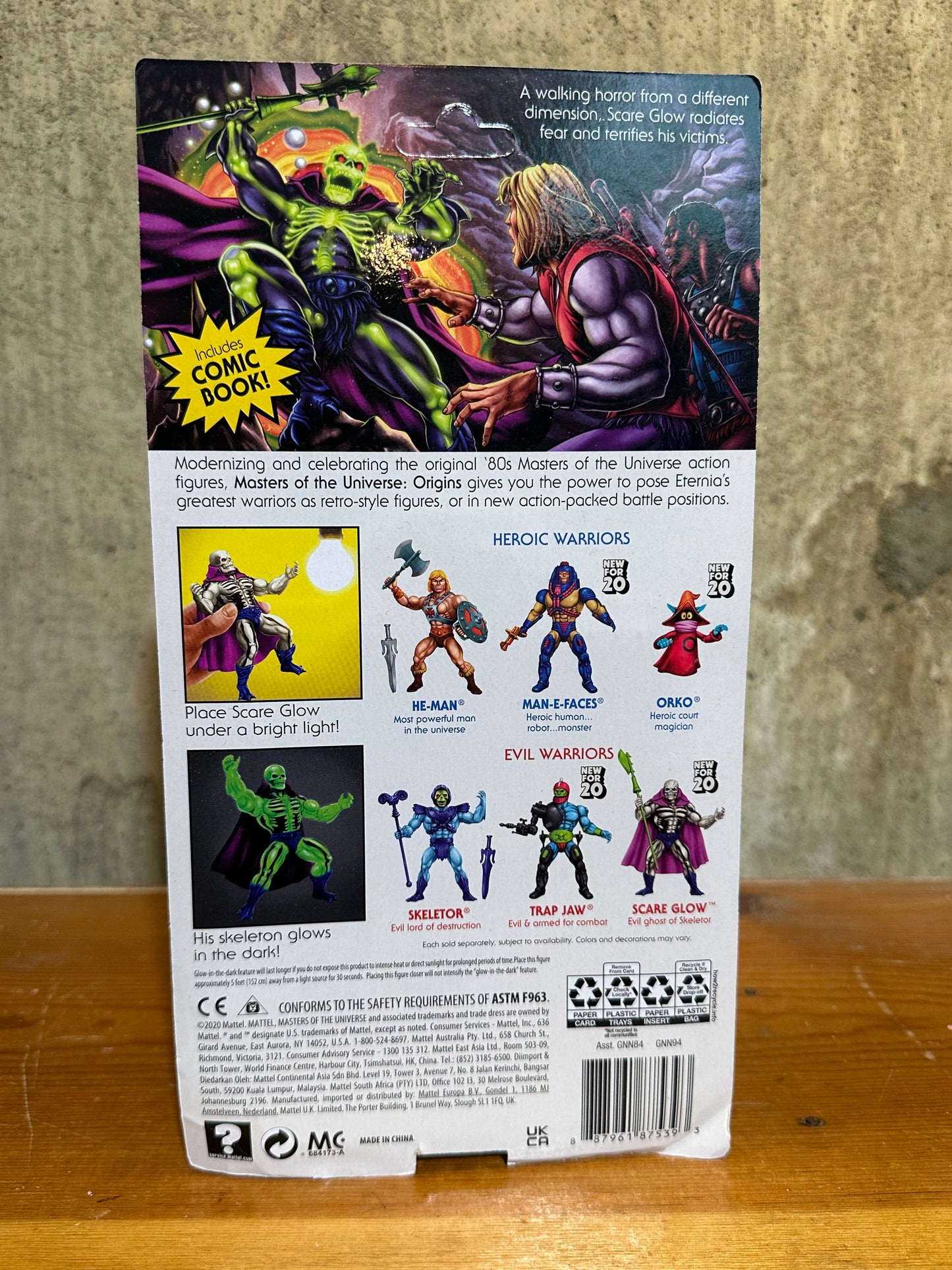 Scare glow 2020 Retro Masters of the Universe Origins Action Figure MOTU