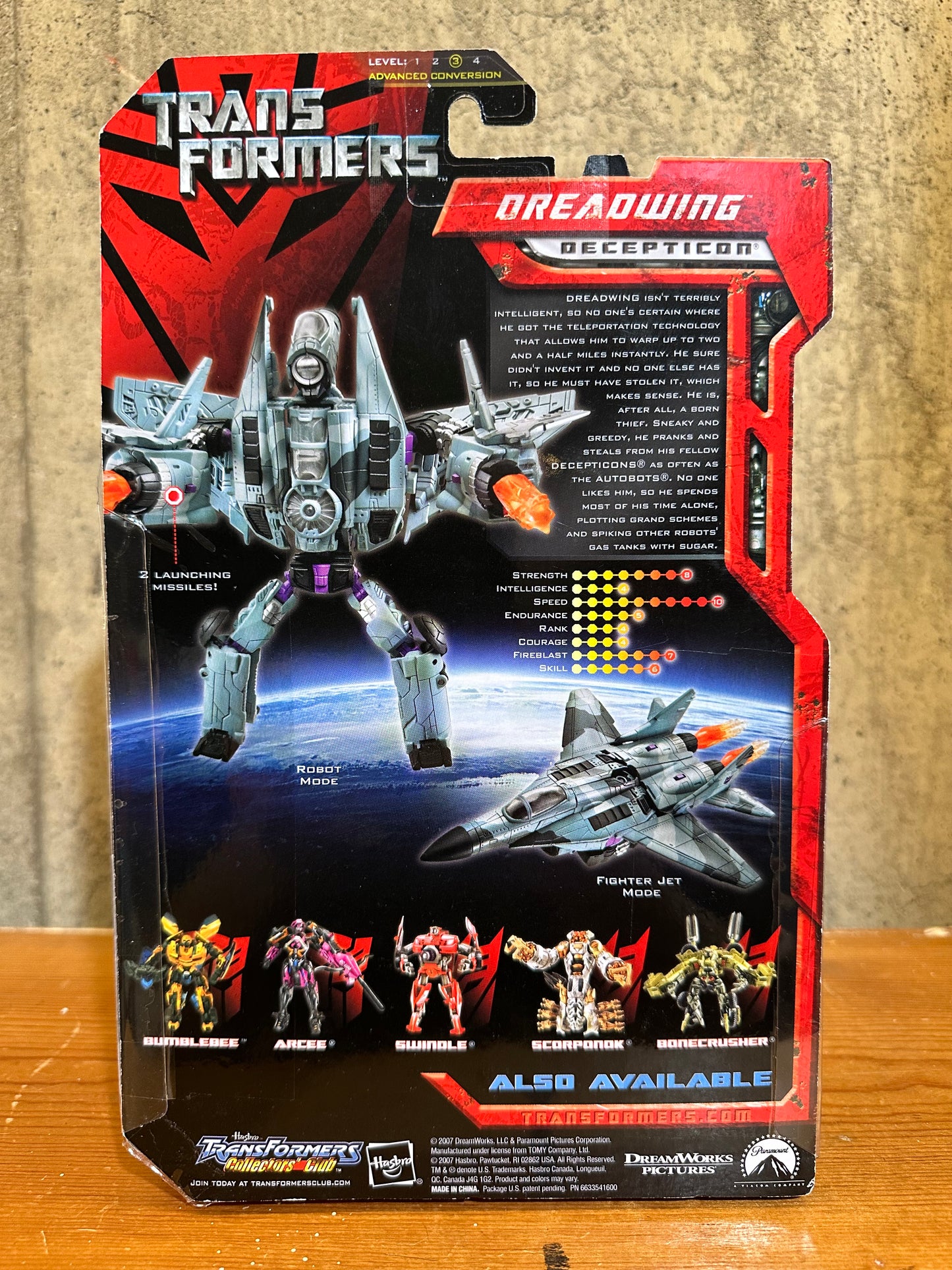 Decepticon Dreadwing Transformers Movie MOC Deluxe Action Figure